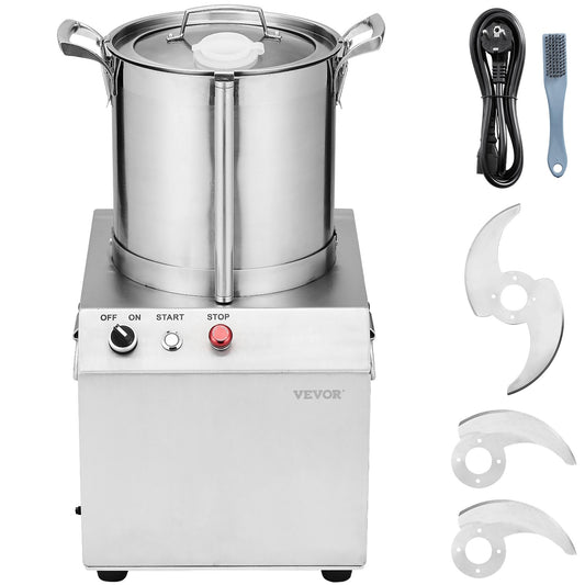 Food Processor &amp; Vegetable Chopper 10L Food Grade Stainless Steel Mixer