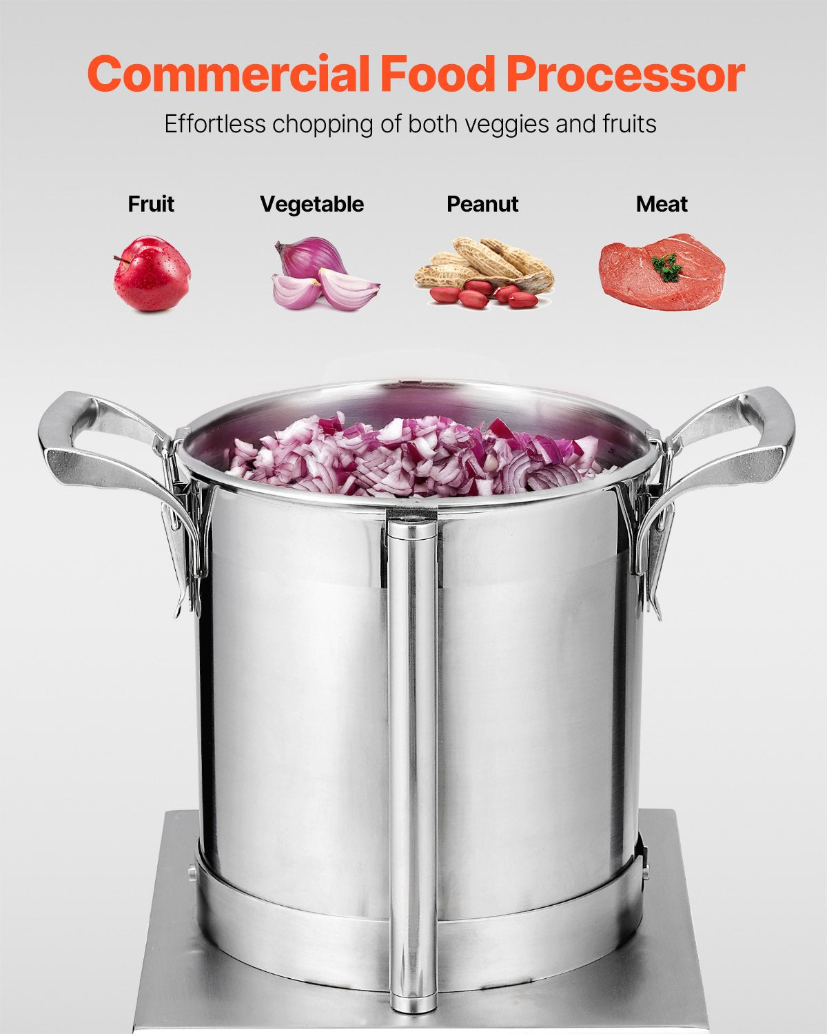 Food Processor &amp; Vegetable Chopper 4L Food Grade Stainless Steel Mixer