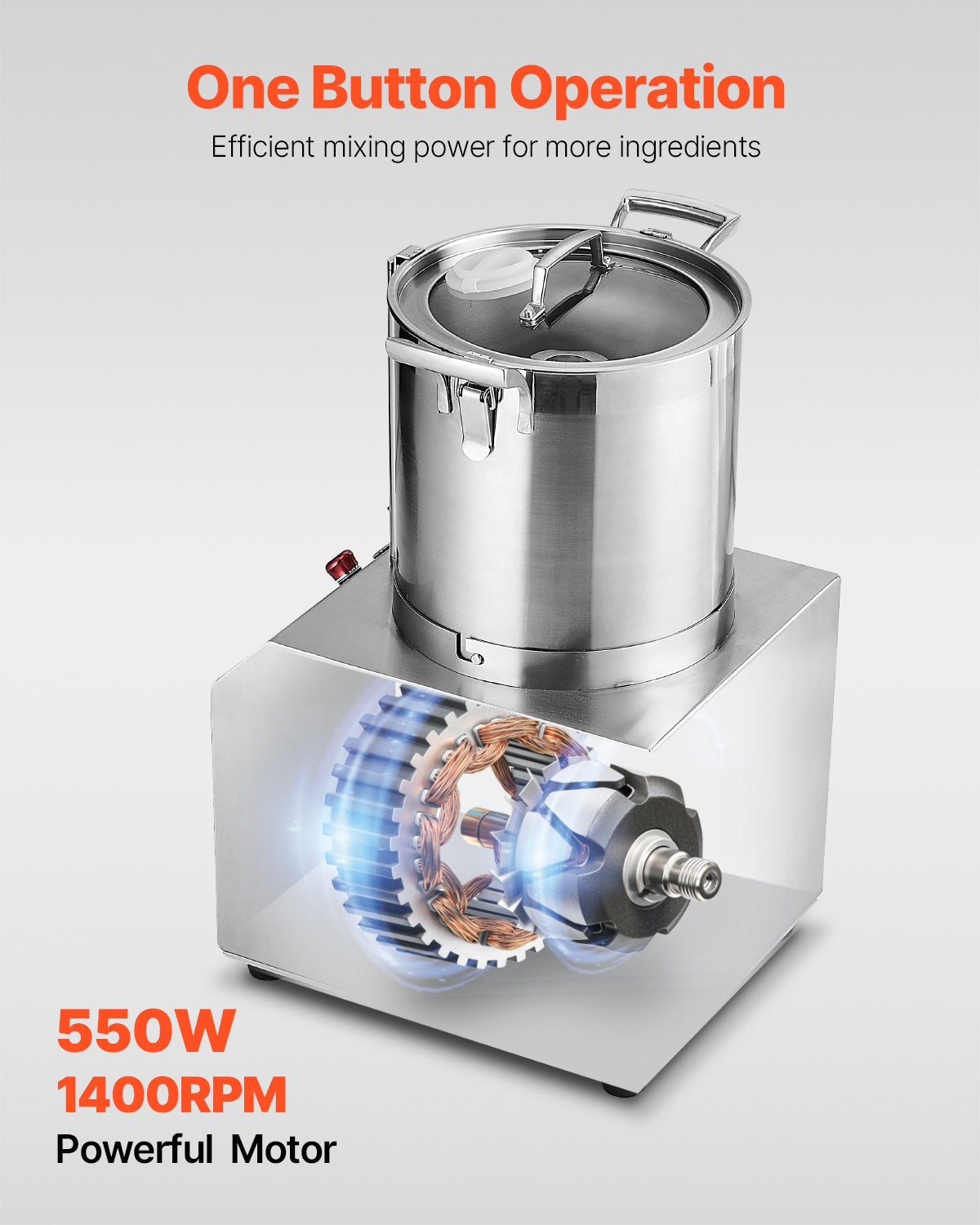 Food Processor &amp; Vegetable Chopper 4L Food Grade Stainless Steel Mixer