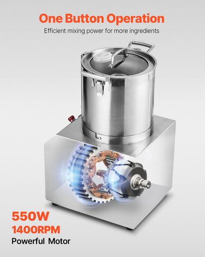 Food Processor &amp; Vegetable Chopper 4L Food Grade Stainless Steel Mixer