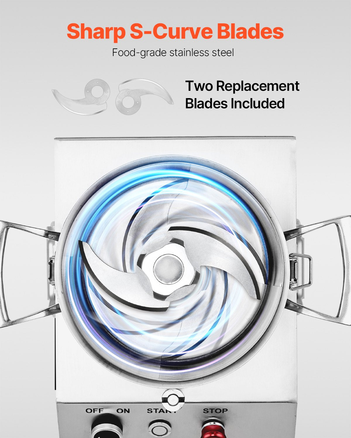 Food Processor &amp; Vegetable Chopper 4L Food Grade Stainless Steel Mixer