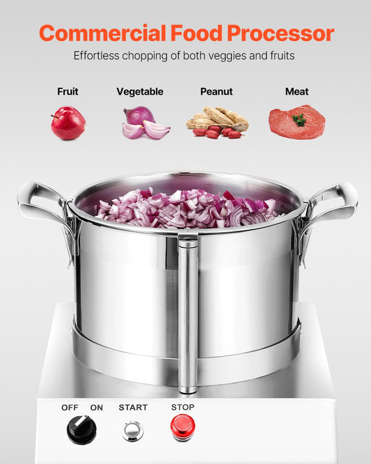 Food Processor &amp; Vegetable Chopper 6L Food Grade Stainless Steel Mixer