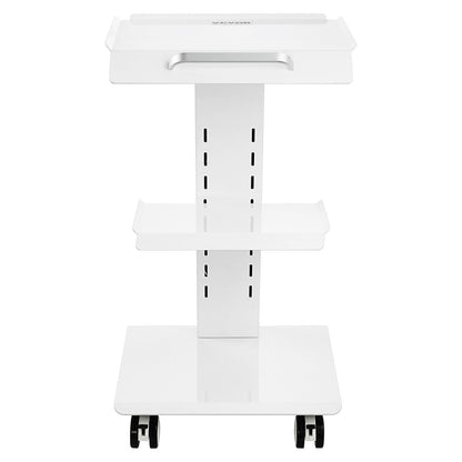 Trolley Cart Dental Lab Mobile Rolling Serving Cart 3 Layers with Outlets