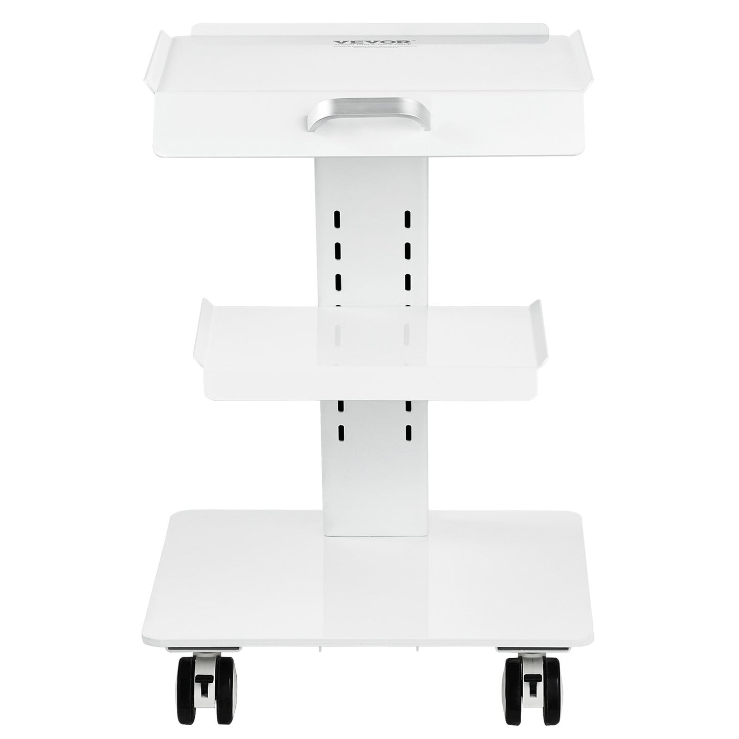 Lab Cart, 3-Tier Rolling Lab Cart, Metal Mobile Cart with Swivel Wheels, Tray Rolling Clinic Cart 220 lbs Weight Capacity, for Lab, Clinic, Beauty and Salon