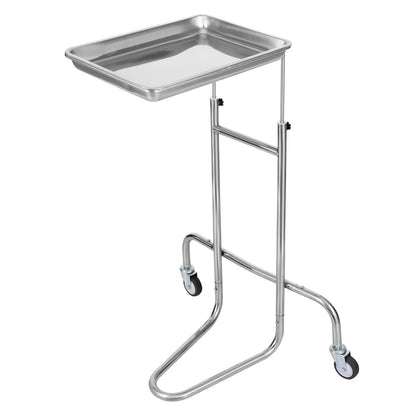 Stainless Steel Lab Cart with Single Tray and 2 Silent Wheels for Lab Clinic