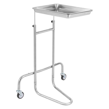 Stainless Steel Lab Cart with Single Tray and 2 Silent Wheels for Lab Clinic