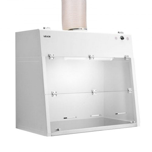 Ducted Fume Hood, 19.69 x 41.54 x 27.56 inch Working Area, Lab Fume Hood with LED Light and G1 Pre-Filter, Exhaust Equipment for Laboratory Fume Control and Pharmaceutical Compounding, White