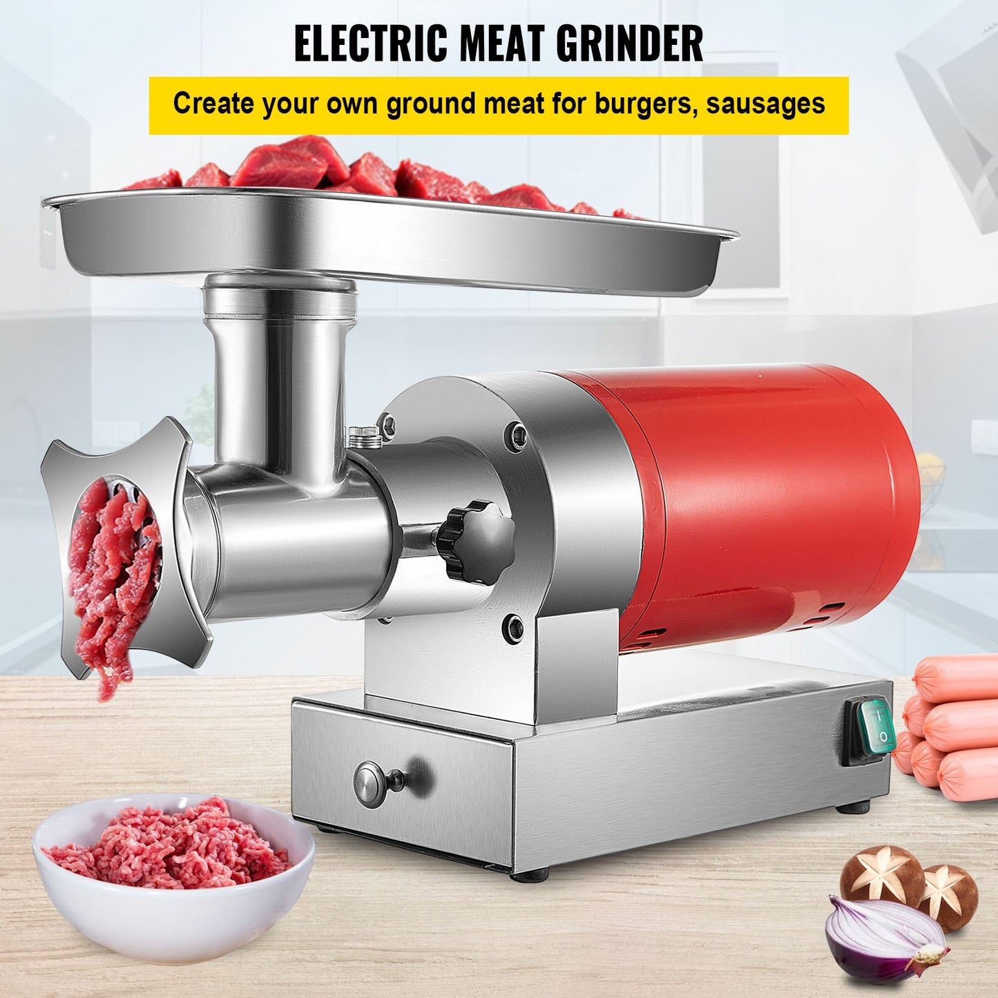 Electric meat grinder machine electric meat grinder 661 pounds/hour 1100W