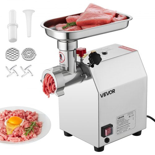 Commercial Electric Meat Grinder 4.5 Lbs/Min Sausage Stuffer Kitchen