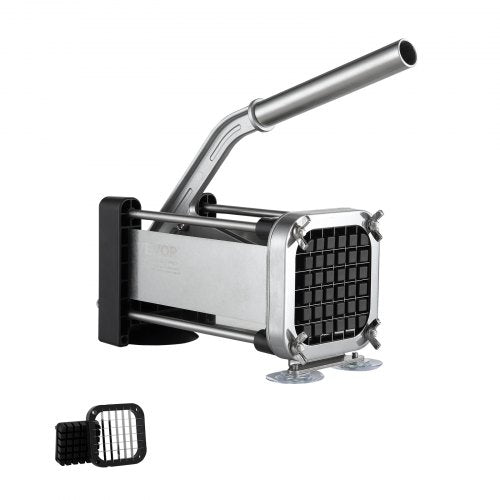 French Fry Cutter, Potato Slicer with 1/2-Inch Stainless Steel Blade, Manual Potato Cutter Chopper with Suction Cups, Great for Potato, French Fries, Cucumber, Vegetables, Carrot