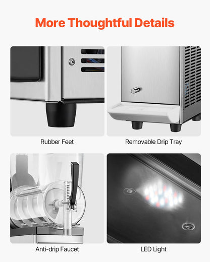 12L kommersiell Slushy Machine Margarita Smoothie Frozen Drink Maker