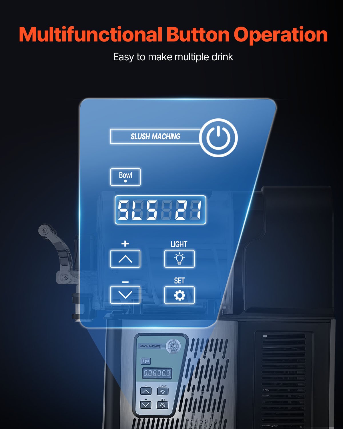 3L kommerzielle Slushy-Maschine Margarita Smoothie Frozen Drink Maker