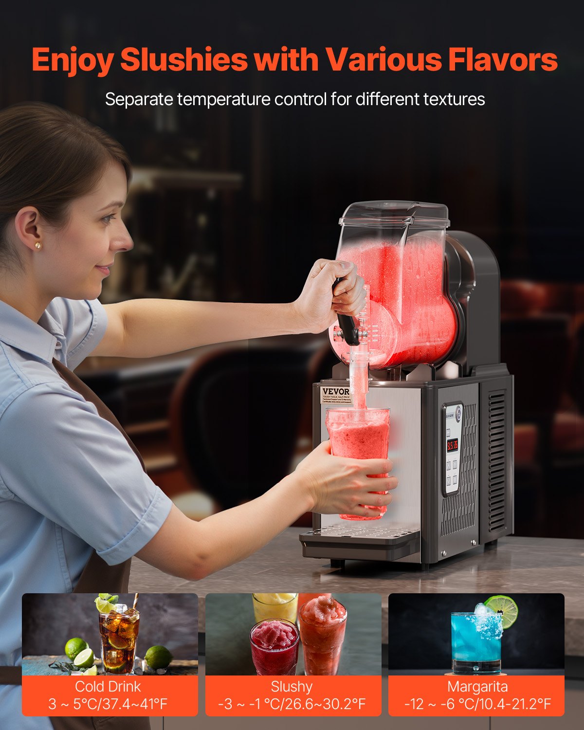 4L Commercial Slushy Machine Margarita Smoothie Frozen Drink Maker