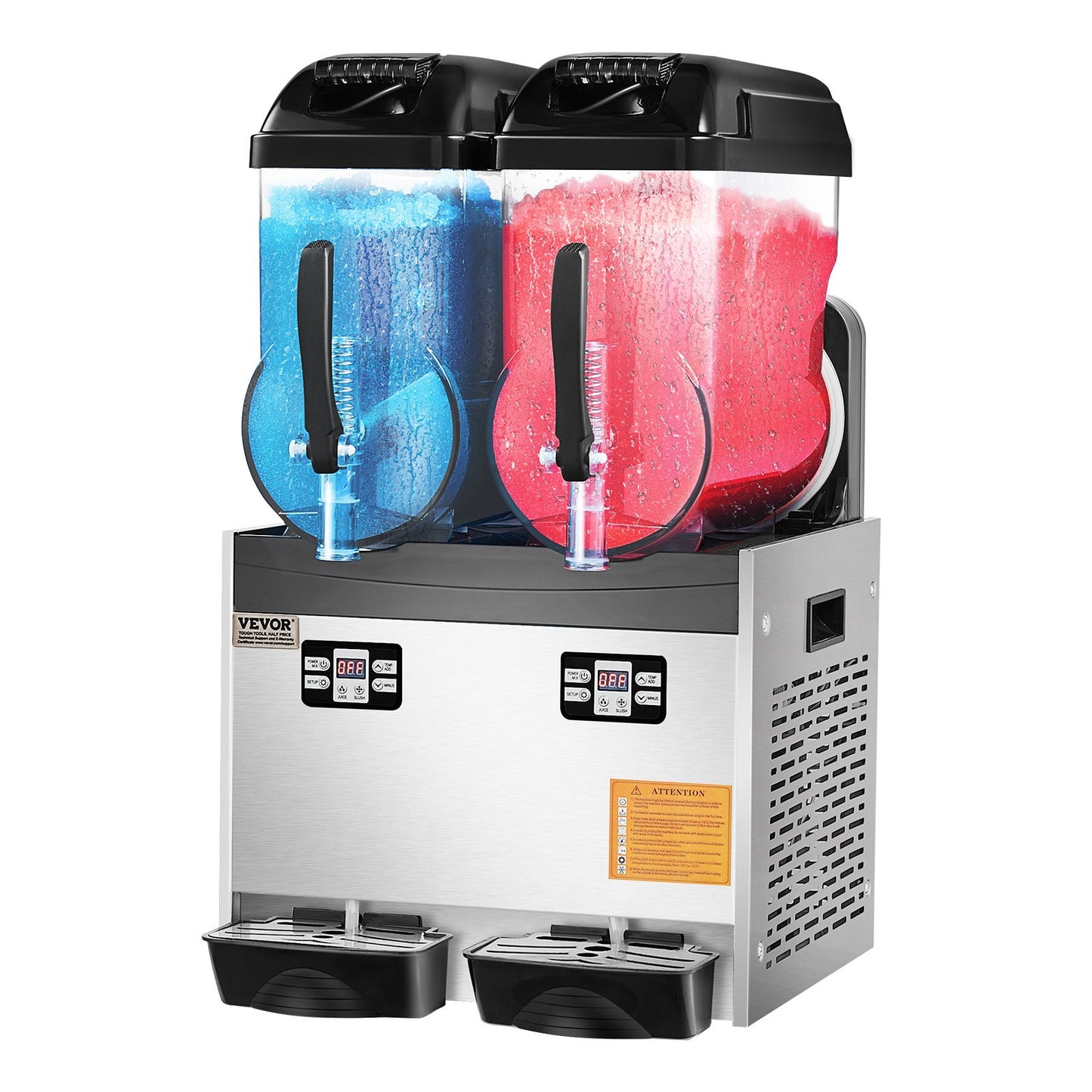 12Lx2 Tank Kommersiell Slushy Machine Margarita Smoothie Frozen Drink Maker