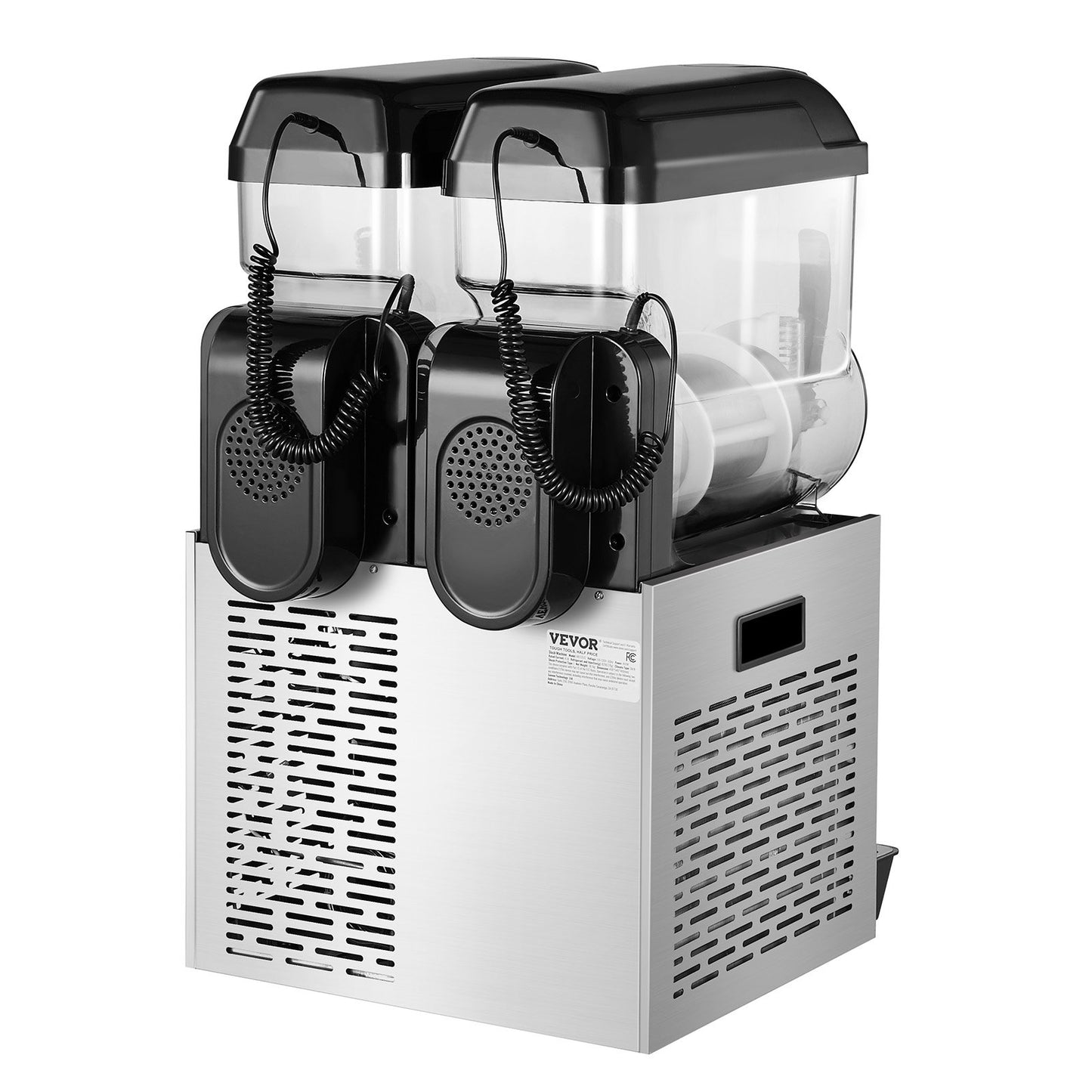 12Lx2 Tank Kommersiell Slushy Machine Margarita Smoothie Frozen Drink Maker