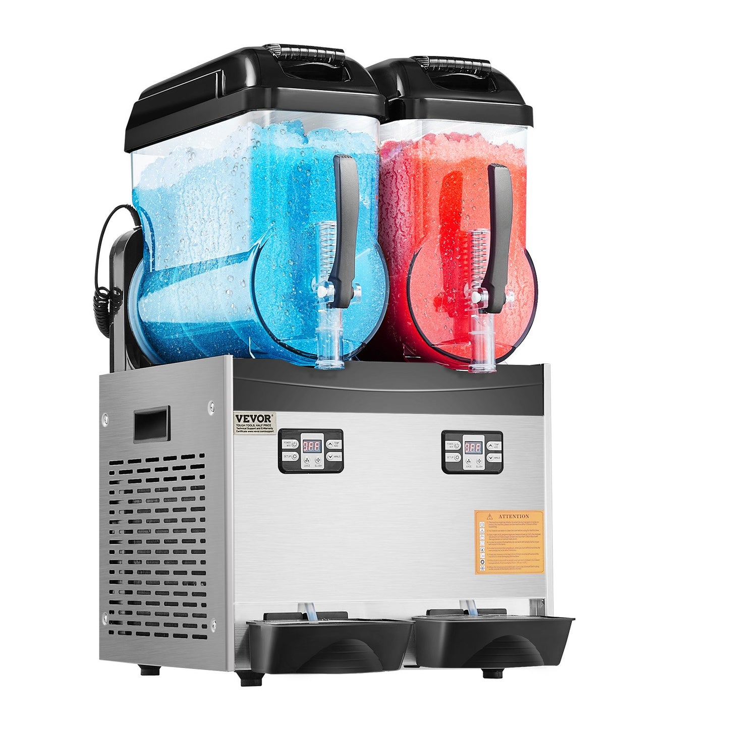 12Lx2 Tank Kommersiell Slushy Machine Margarita Smoothie Frozen Drink Maker