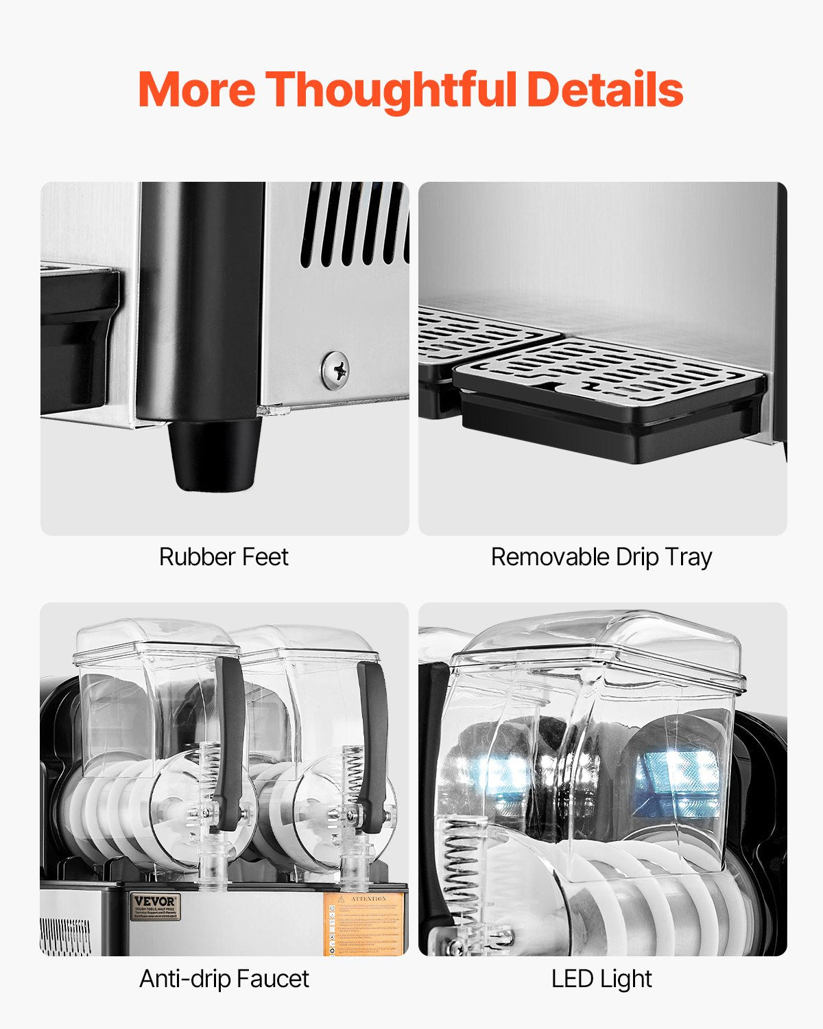 4Lx2 Tank Kommersiell Slushy Machine Margarita Smoothie Frozen Drink Maker