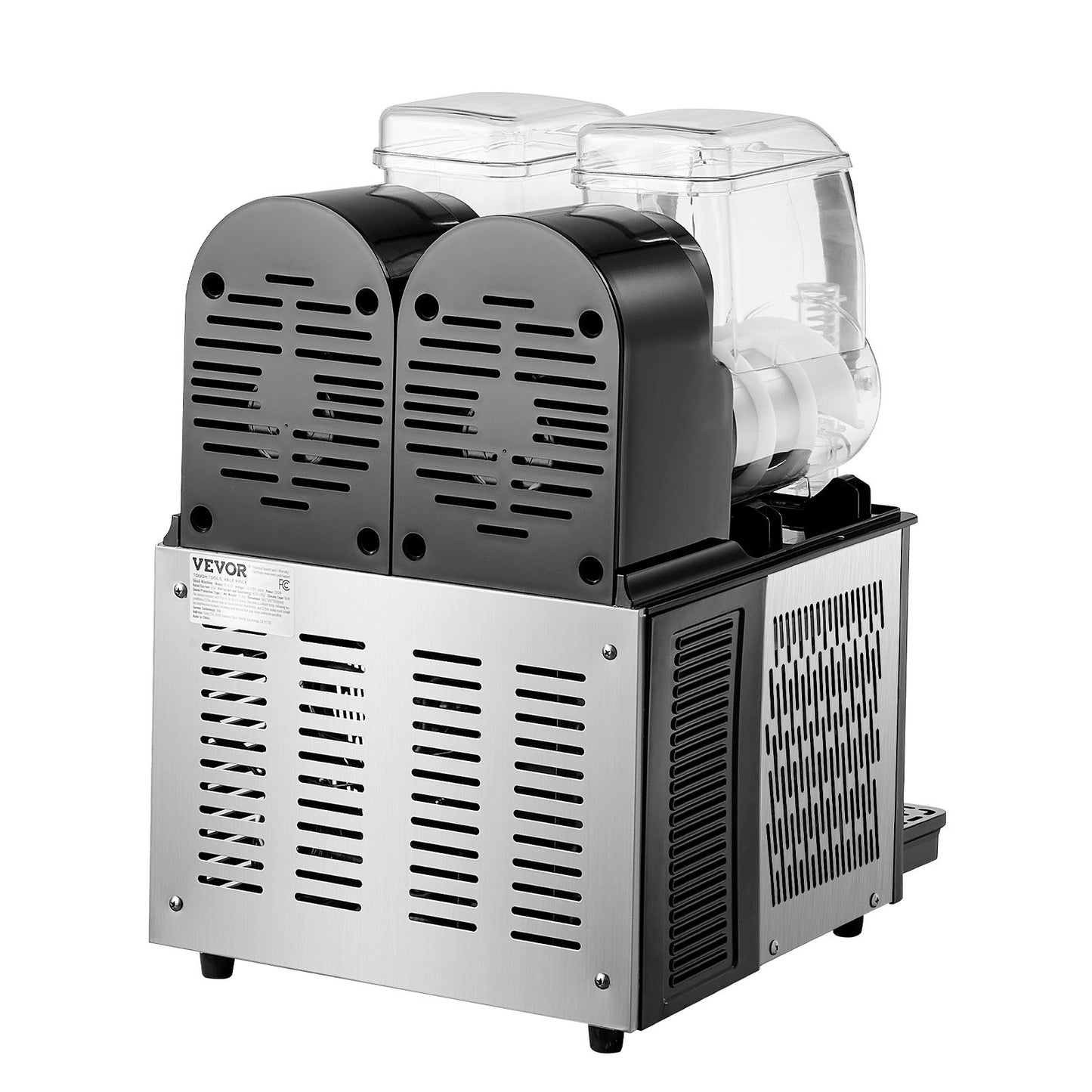 4Lx2 Tank Kommersiell Slushy Machine Margarita Smoothie Frozen Drink Maker