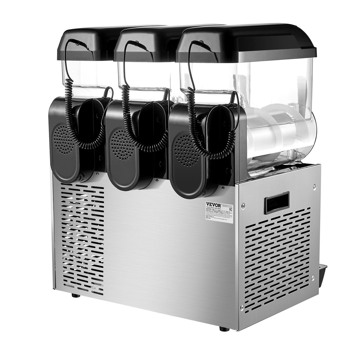 12Lx3 Tank Kommersiell Slushy Machine Margarita Smoothie Frozen Drink Maker