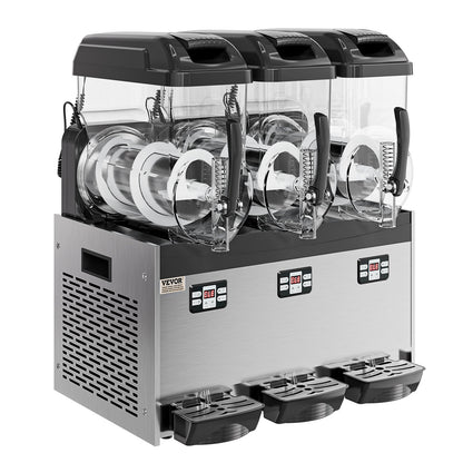 12Lx3 Tank Kommersiell Slushy Machine Margarita Smoothie Frozen Drink Maker