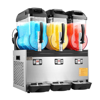 12Lx3 Tank Kommersiell Slushy Machine Margarita Smoothie Frozen Drink Maker