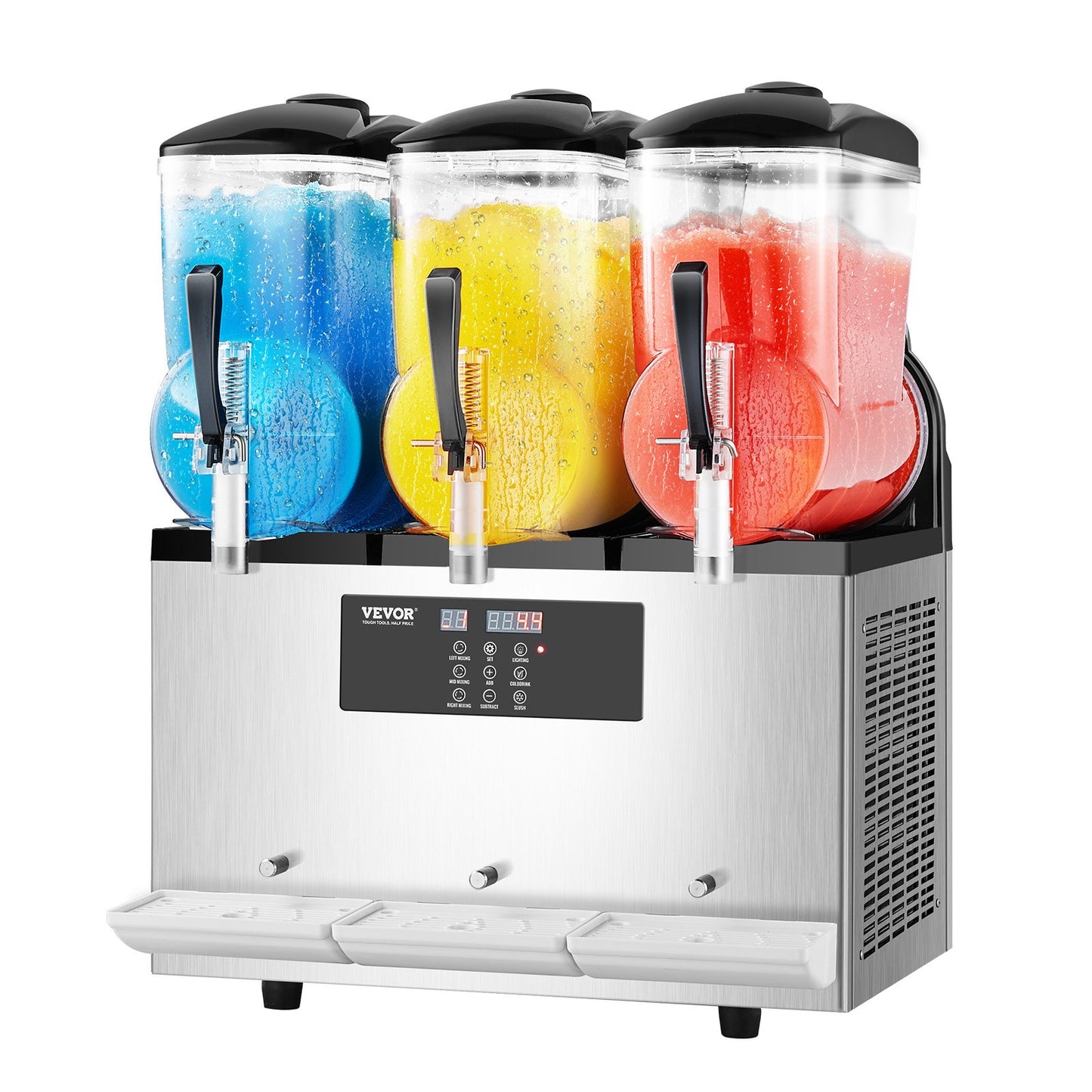 12Lx3 Tank Kommersiell Slushy Machine Margarita Smoothie Frozen Drink Maker
