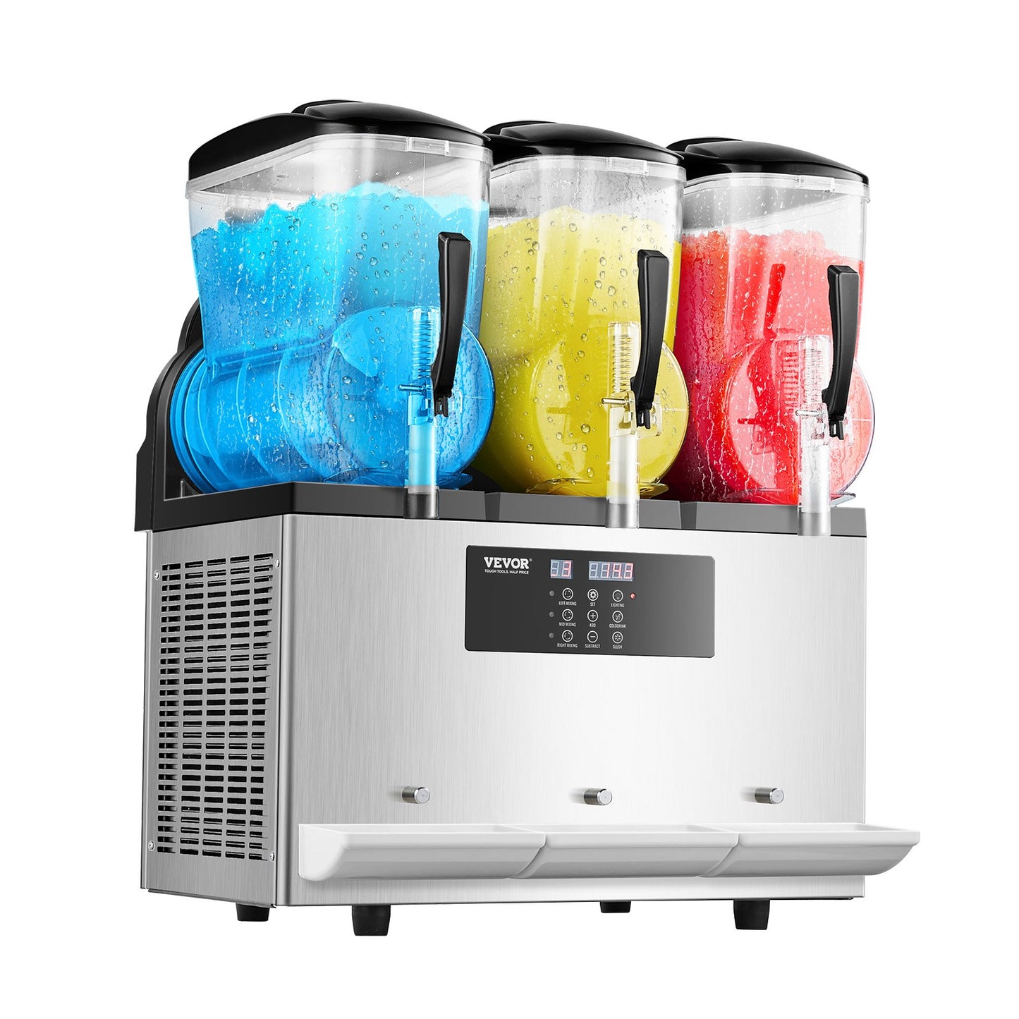 12Lx3 Tank Kommersiell Slushy Machine Margarita Smoothie Frozen Drink Maker
