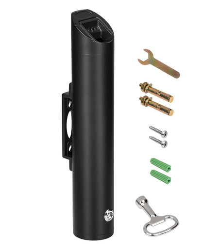 Cigarette Butt Container Stainless Steel Wall Mounted Waste Disposal Black