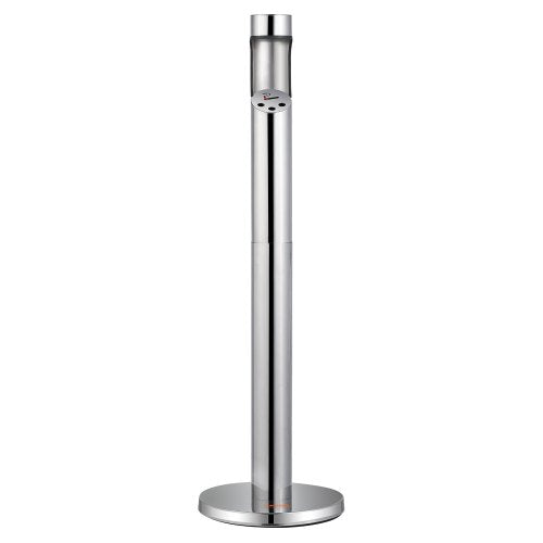Cigarette Butt Receptacle, Stainless Steel Cylinder Cigarette Butt Container, Freestanding and Weatherproof Outdoor Cigarette Butt Disposal for Garden, Office, Restaurant, Hotel, Bar, Silver