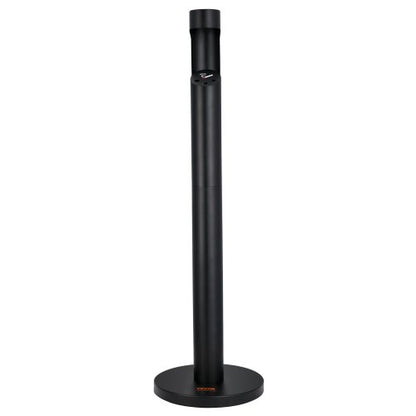 Cigarette Butt Receptacle, Commercial Cylinder Cigarette Butt Container, Freestanding and Weatherproof Outdoor Cigarette Butt Disposal for Garden, Office, Restaurant, Hotel, Bar, Patio, Black