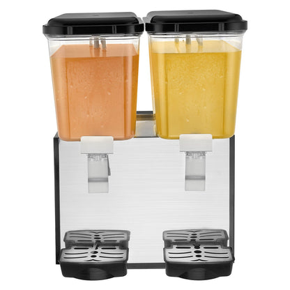 Commercial Beverage Dispenser 18L x 2 Tanks Cold Juice Ice Drink Dispenser