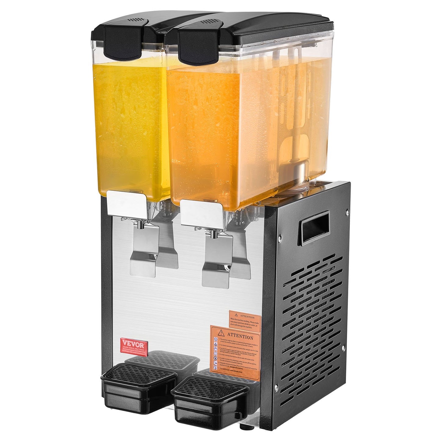 Commercial Beverage Dispenser 10L x 2 Tanks Cold Juice Ice Drink Dispenser