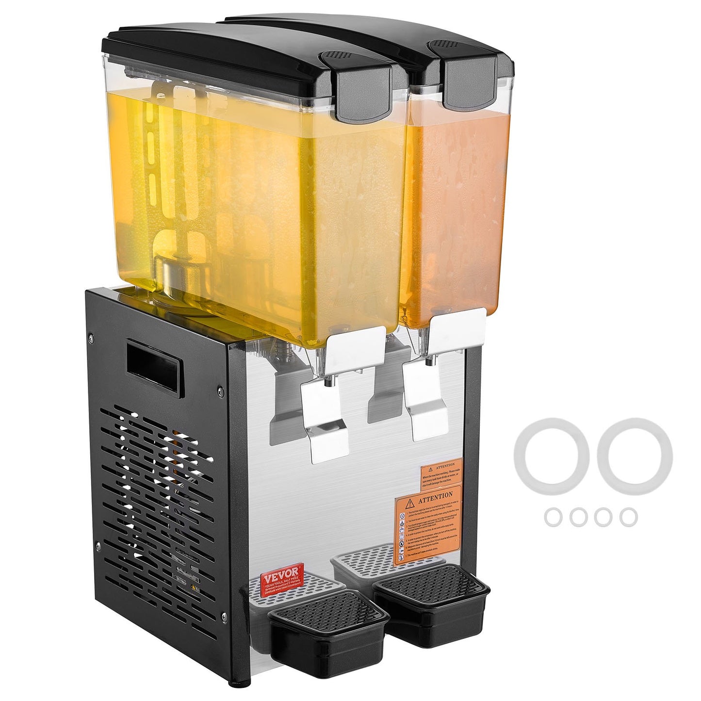 Commercial Beverage Dispenser 10L x 2 Tanks Cold Juice Ice Drink Dispenser