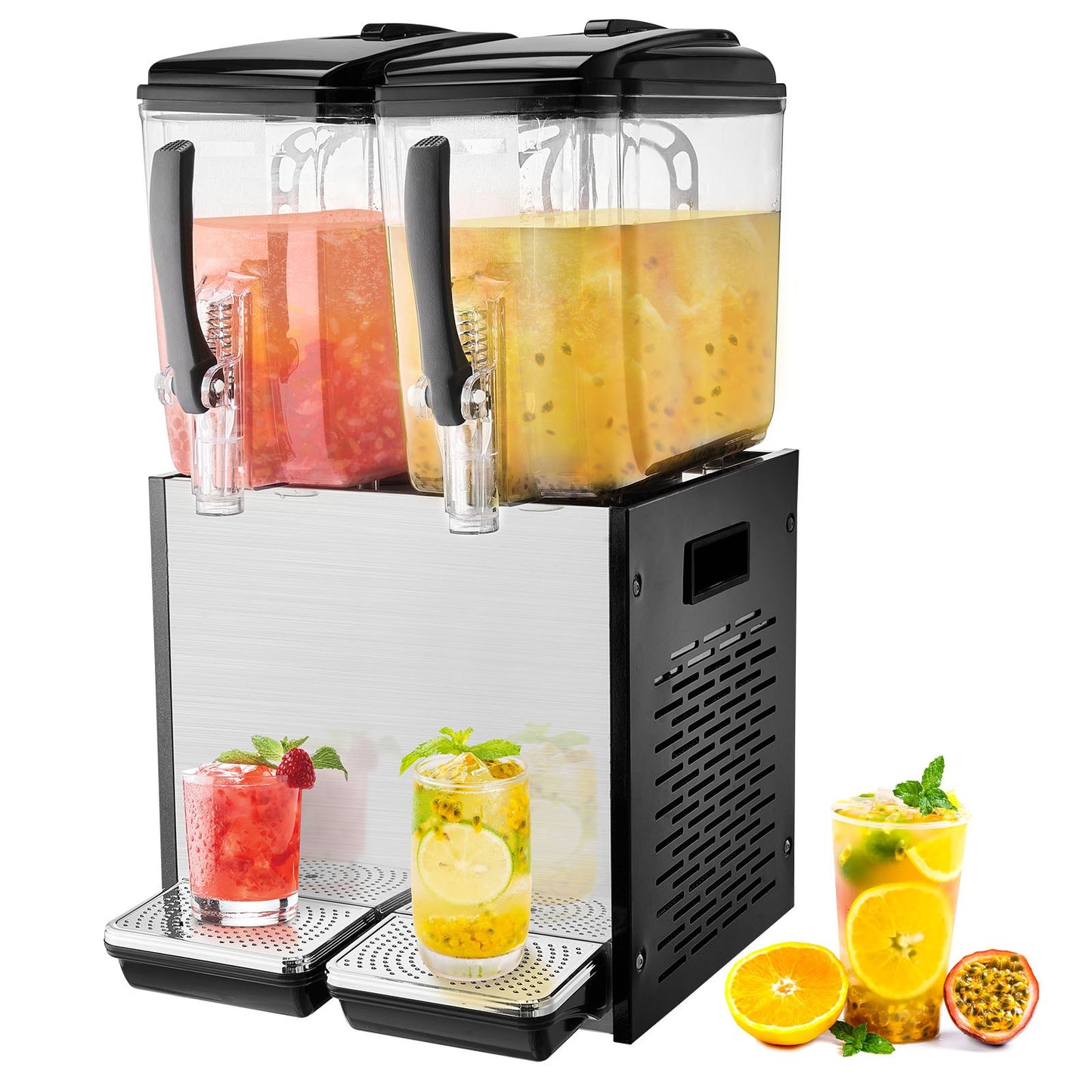 Commercial Beverage Dispenser 12L x 2 Tanks Cold Juice Ice Drink Dispenser