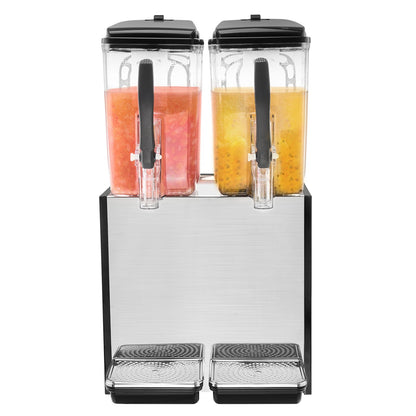 Commercial Beverage Dispenser 12L x 2 Tanks Cold Juice Ice Drink Dispenser