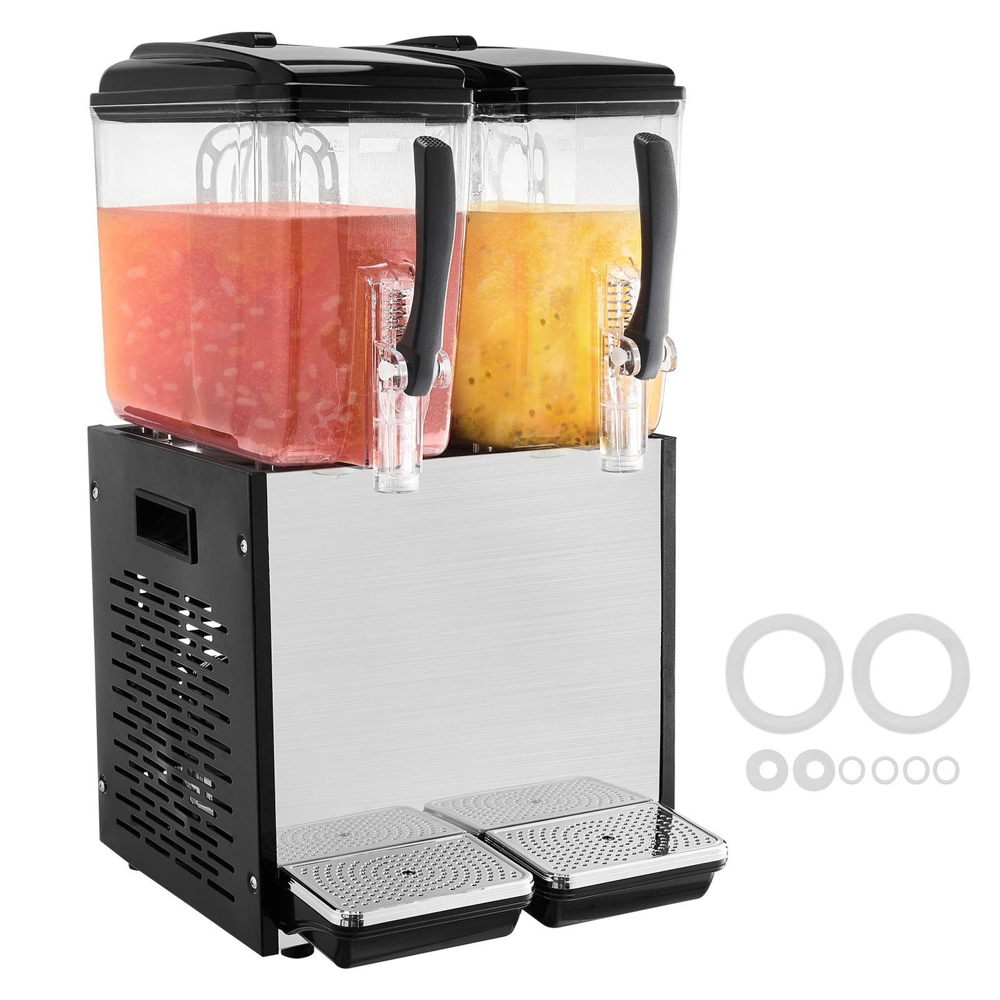 Commercial Beverage Dispenser 12L x 2 Tanks Cold Juice Ice Drink Dispenser