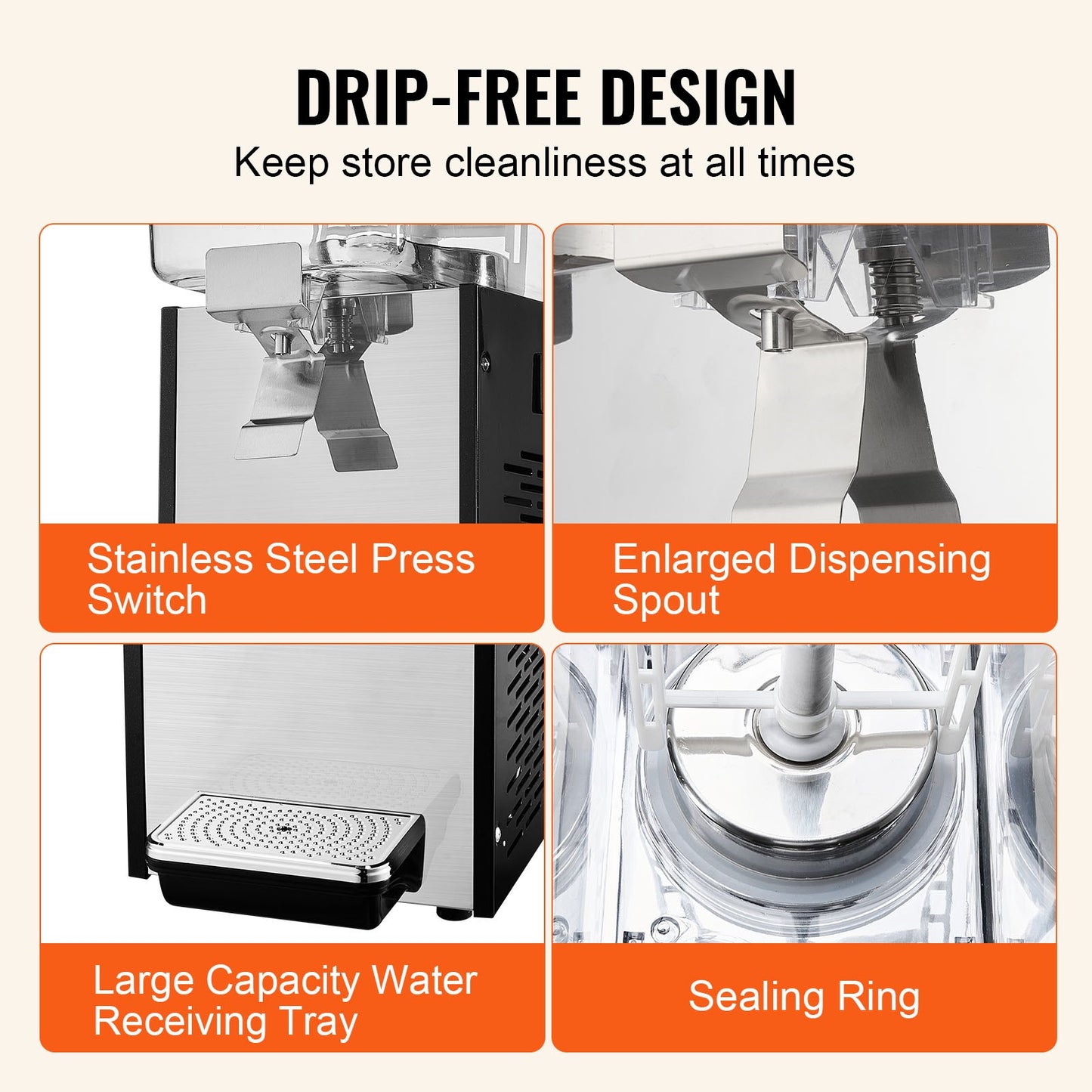 Commercial Beverage Dispenser 18L Cold Juice Ice Drink Dispenser for Party