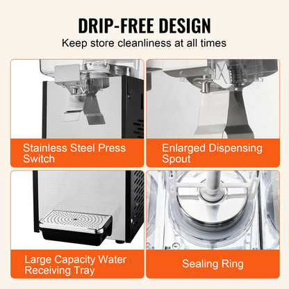 Commercial Beverage Dispenser 18L Cold Juice Ice Drink Dispenser for Party