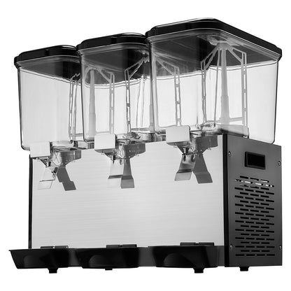 Commercial Beverage Dispenser 18L x 3 tanks Cold Juice Ice Drink Dispenser