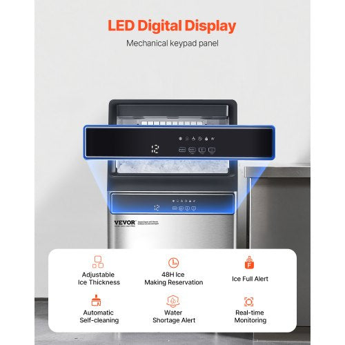 Commercial Ice Machine Freestanding Cabinet Machine 110lbs/24h 50 Ice Cubes | EU