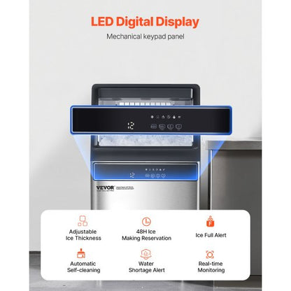 Commercial Ice Machine Freestanding Cabinet Machine 110lbs/24h 50 Ice Cubes | EU