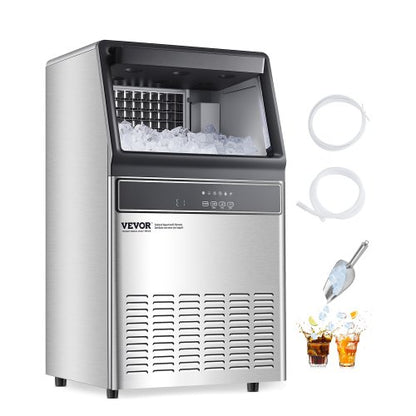 Commercial Ice Machine Freestanding Cabinet Machine 110lbs/24h 50 Ice Cubes | EU