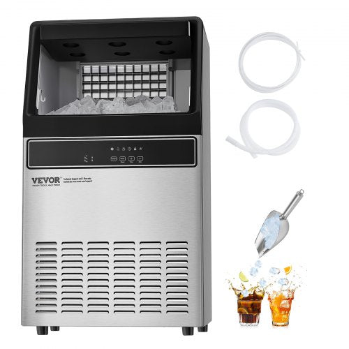 Commercial Ice Machine Freestanding Cabinet Machine 110lbs/24h 50 Ice Cubes | EU