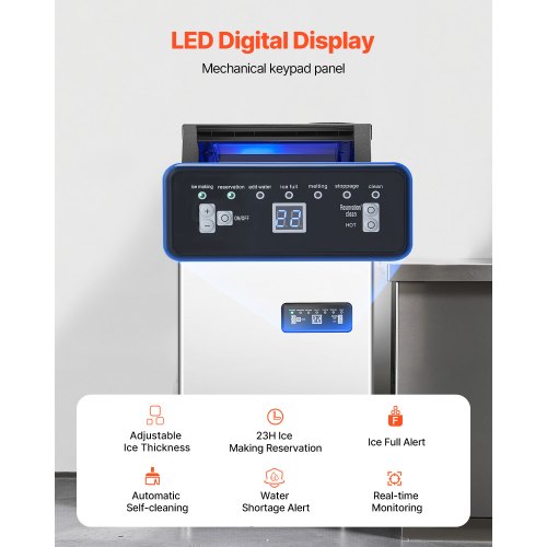 kommerzielle Eismaschine Freistehende Schrankmaschine 120lbs/24H 36 Eiswürfel | EU