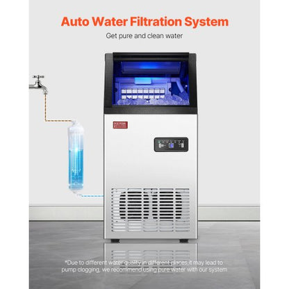 kommerzielle Eismaschine Freistehende Schrankmaschine 110lbs/24H 36 Eiswürfel | EU