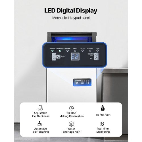 kommerzielle Eismaschine Freistehende Schrankmaschine 110lbs/24H 36 Eiswürfel | EU