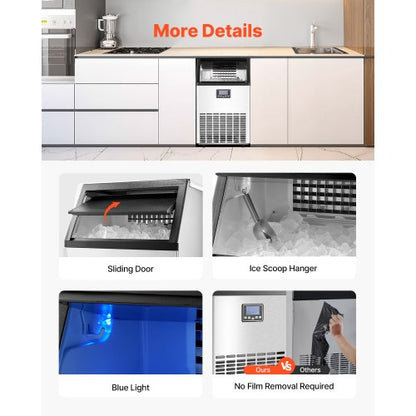 commercial ice machine Freestanding cabinet machine 120lbs/24H 45 ice cubes | EU