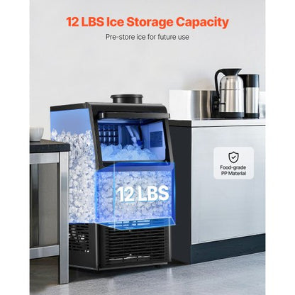 kommerzielle Eismaschine Freistehende Schrankmaschine 70lbs/24H 36 Eiswürfel | EU