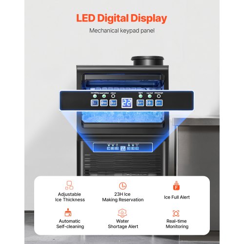 kommerzielle Eismaschine Freistehende Schrankmaschine 70lbs/24H 36 Eiswürfel | EU