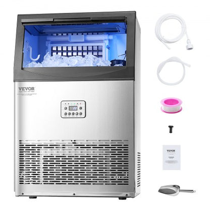 commercial ice machine Freestanding cabinet machine 90lbs/24H 50 ice cubes | EU